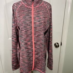 Ideology Fitness Pink and Gray Zip-Up Athletic Jacket CB-70